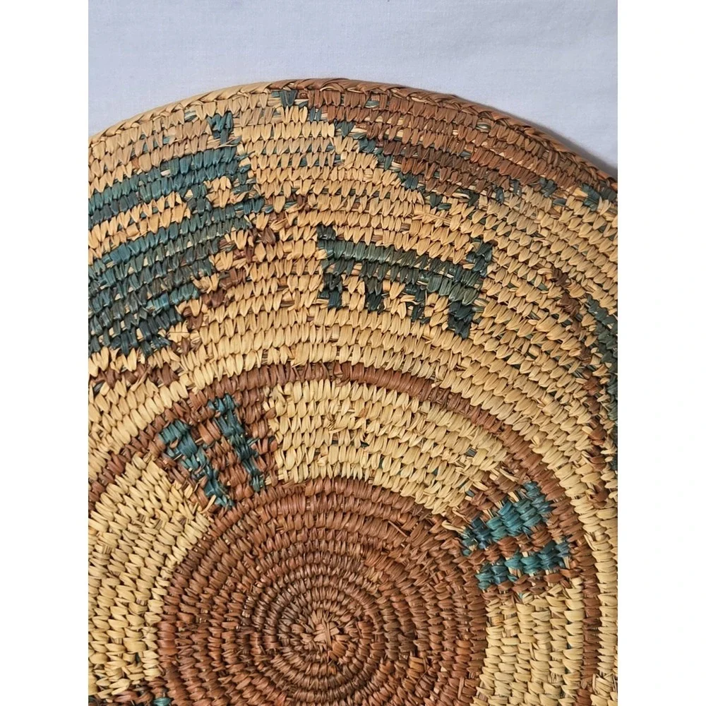 Vintage Hausa Handwoven Coiled Basket/Platter 13.5